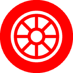 car wheel icon - college grad program - spitzer toyota