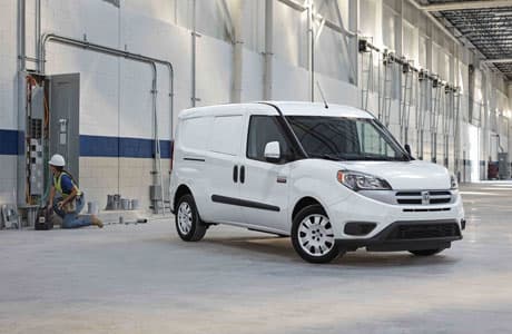 Ram ProMaster in a garge