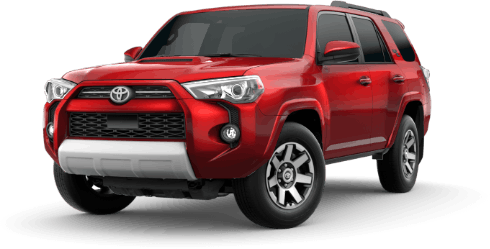 toyota 4runner red exterior front view