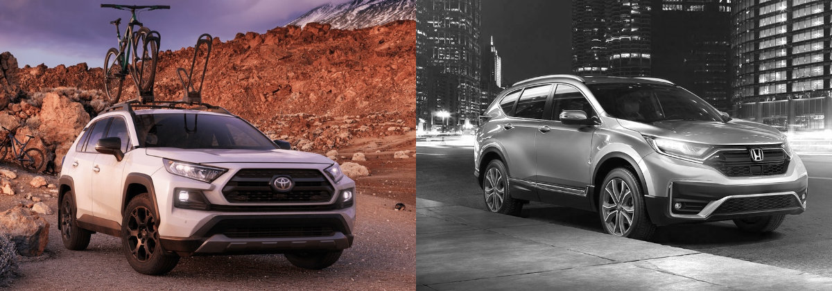 Compare the 2021 Toyota RAV4 vs the 2021 Honda CR-V near Mercer PA 