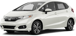honda fit - white exterior - front view