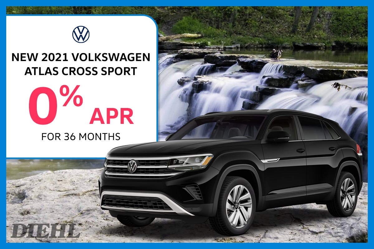 VWAtlasCrossSport_APR 2021 volkswagen atlas cross sport 0% APR for 36 months diehl volkswagen butler pa diehl automotive group