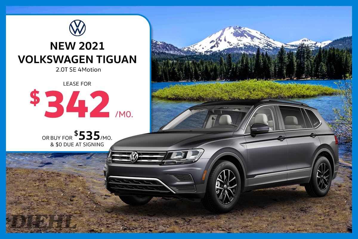 AugustVolkswagonTiguan 2021 VW Tiguan 2.0T SE 4Motion offer