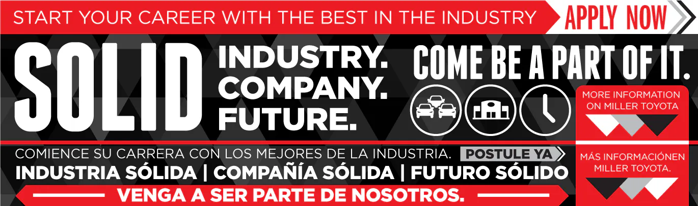Miller Toyota careers and employment specials