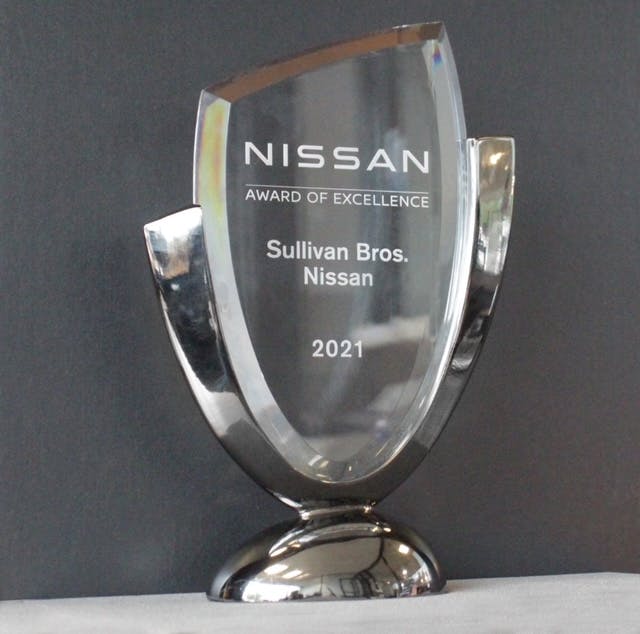 Nissan Dealership Award of Excellence Sullivan Brothers Nissan LOGO