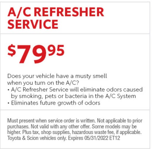 A/C Refresher Service | Diehl Toyota of Butler