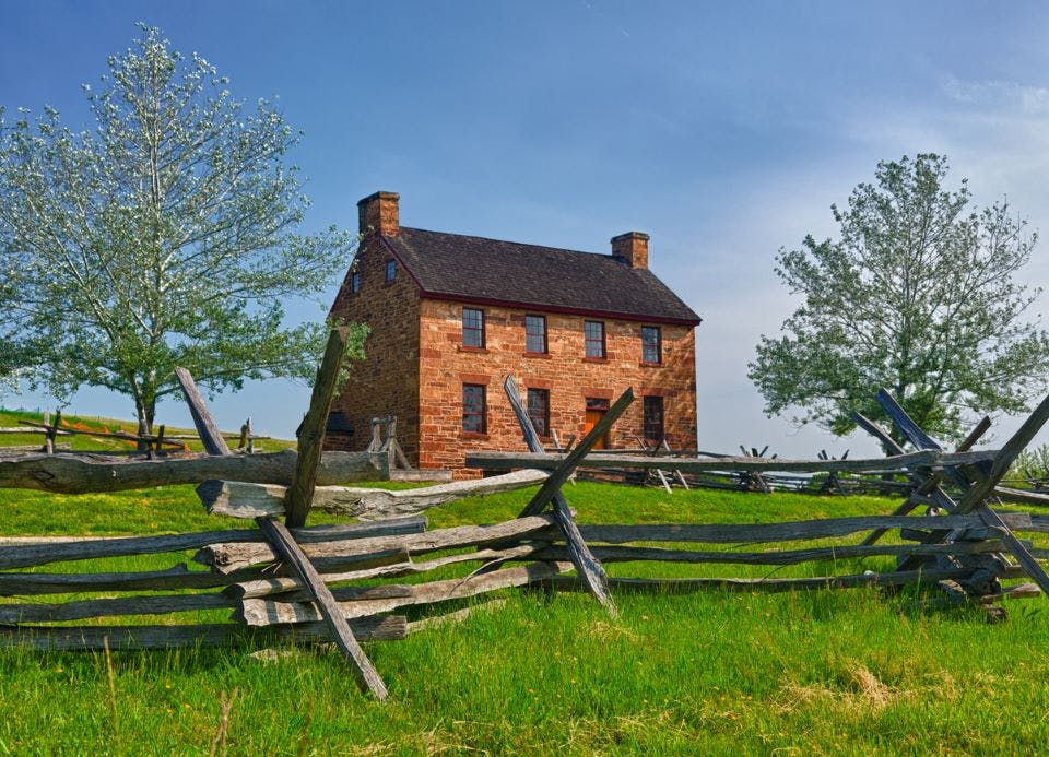 The Historic Tourist Attraction in Manassa, VA, the Stone House that is located in the center of the battlefield park.