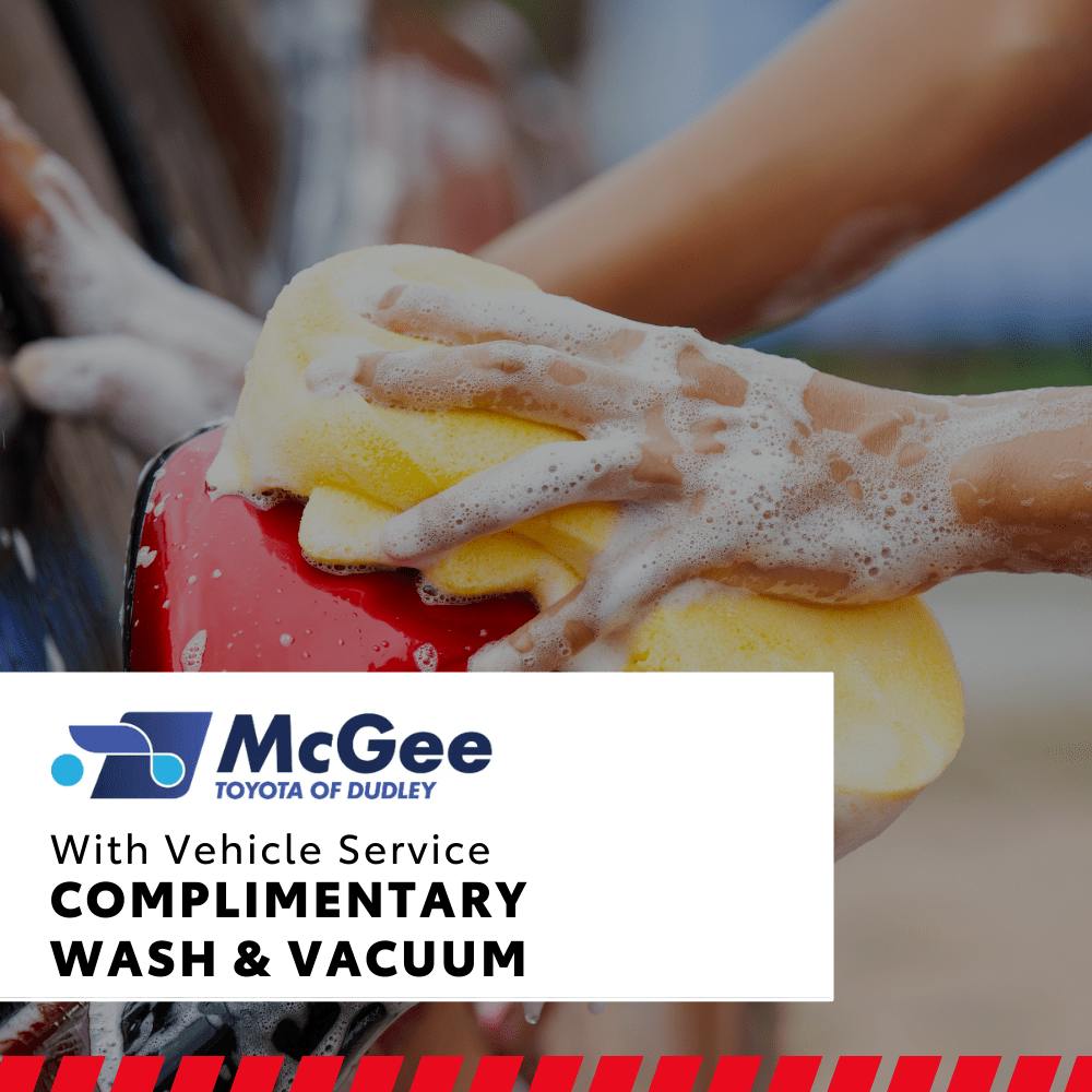 Complimentary Wash and Vacuum | McGee Toyota of Dudley