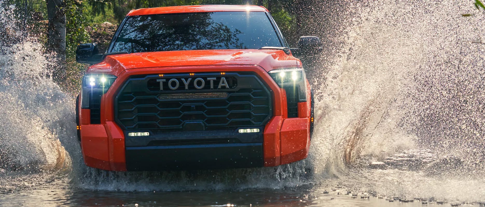 red tundra in water