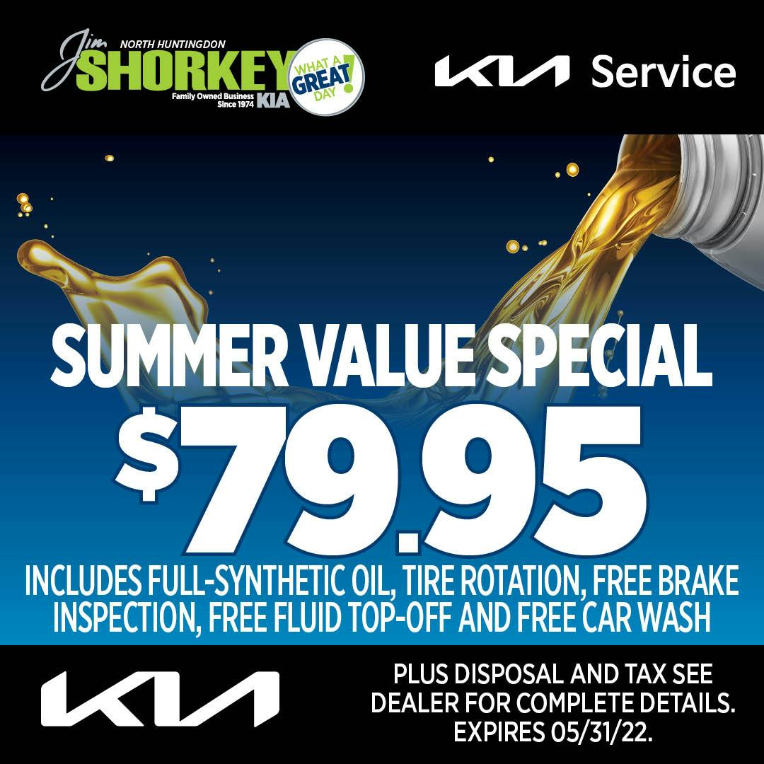 Summer Value Special $79.95 | Jim Shorkey Kia North Huntingdon