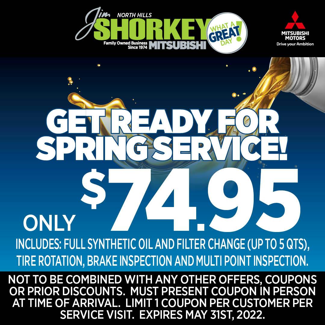$74.95 – Get Ready For Spring Service! | Jim Shorkey Mitsubishi North Hills