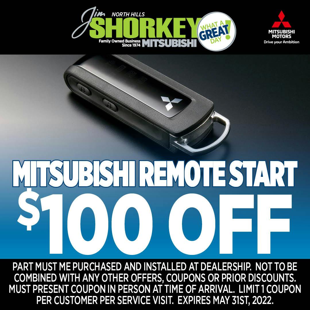 $100 Off Mitsubishi Remote Start | Jim Shorkey Mitsubishi North Hills