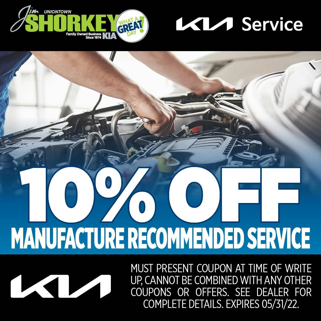 10% Off Manufacture Recommended Service | Jim Shorkey Kia Uniontown