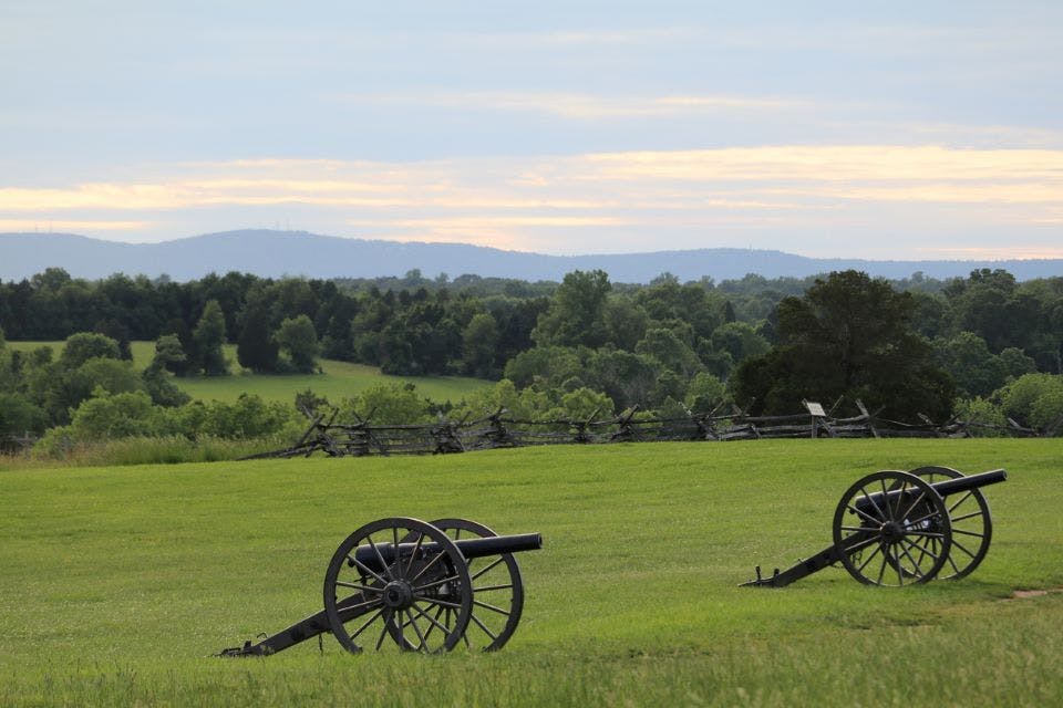 Two Cannons in the Field near Manassas