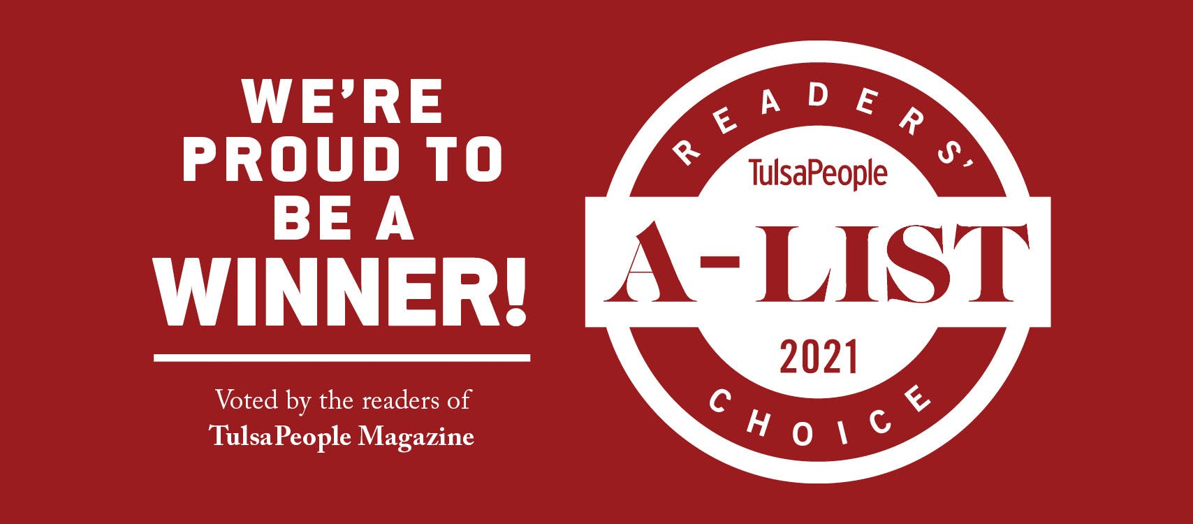 CONGRATULATIONS TO JIM NORTON TOYOTA FOR BEING A WINNER OF THE TULSA PEOPLE MAGAZINE READERS' CHOICE A-LIST!