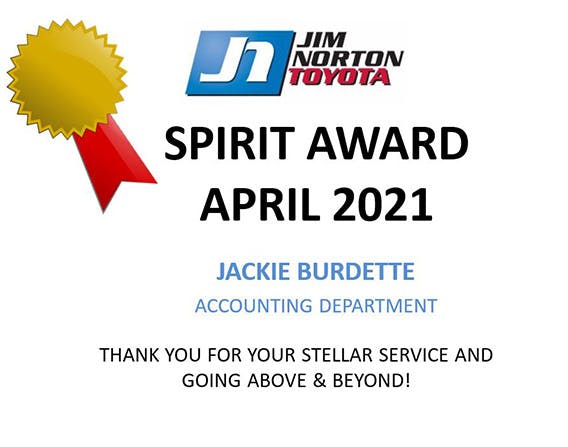 spirit award april 2021