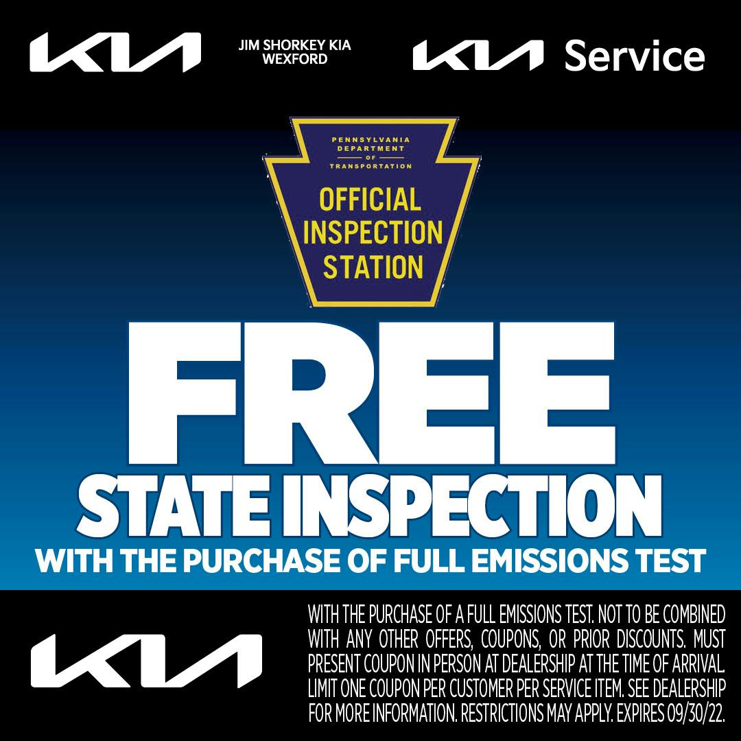 FREE State Inspection | Jim Shorkey Kia Wexford