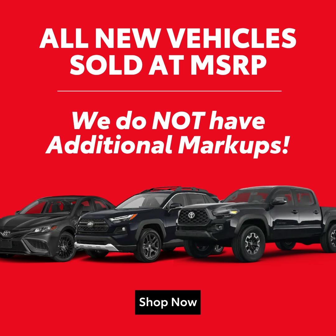 All New Vehicles Sold at MSRP