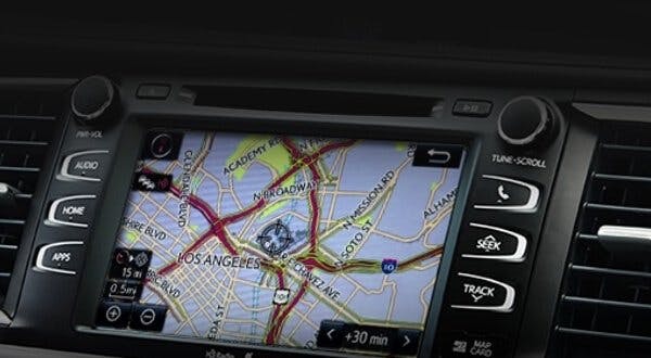 Toyota vehicle integrated navigation screen