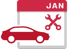 calendar logo with vehicle