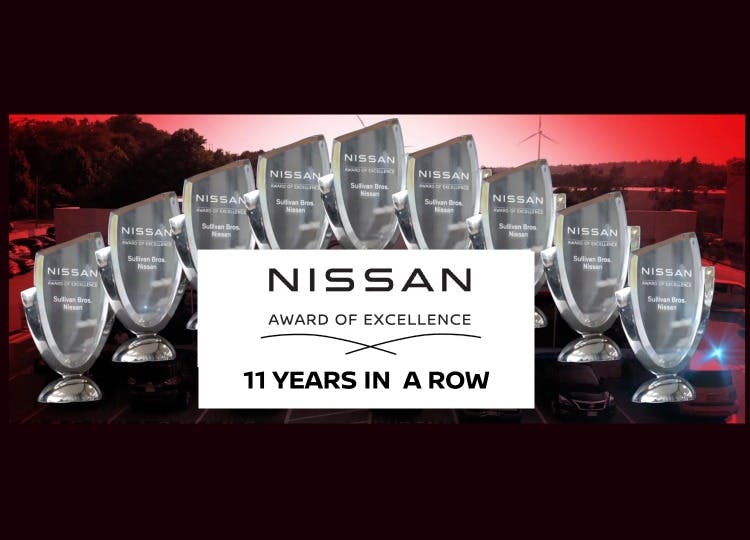 nissan award of excellence 2021 sullivan brothers nissan logo