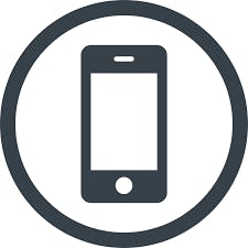 phone inside circle icon