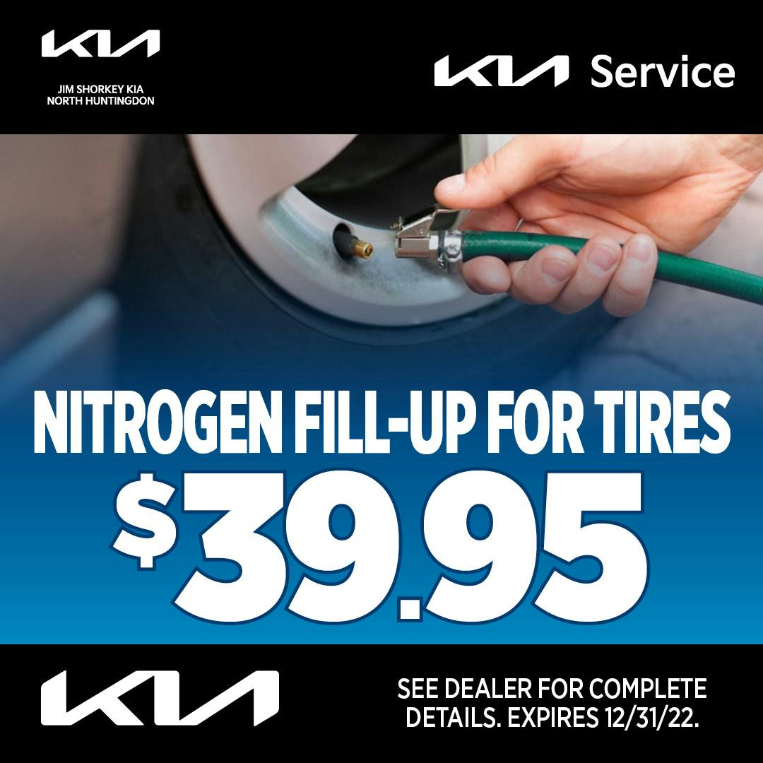 Nitrogen Fill Up for tires $39.95 | Jim Shorkey Kia