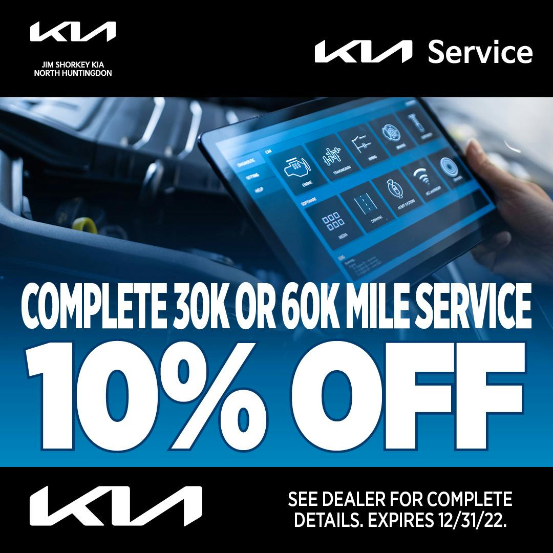 10% off 30K or 60K Mile Service | Jim Shorkey Kia