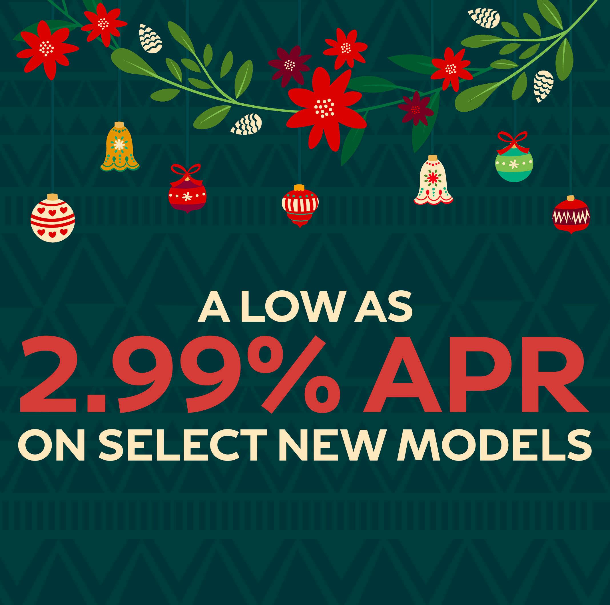 Low APR on Select New Models
