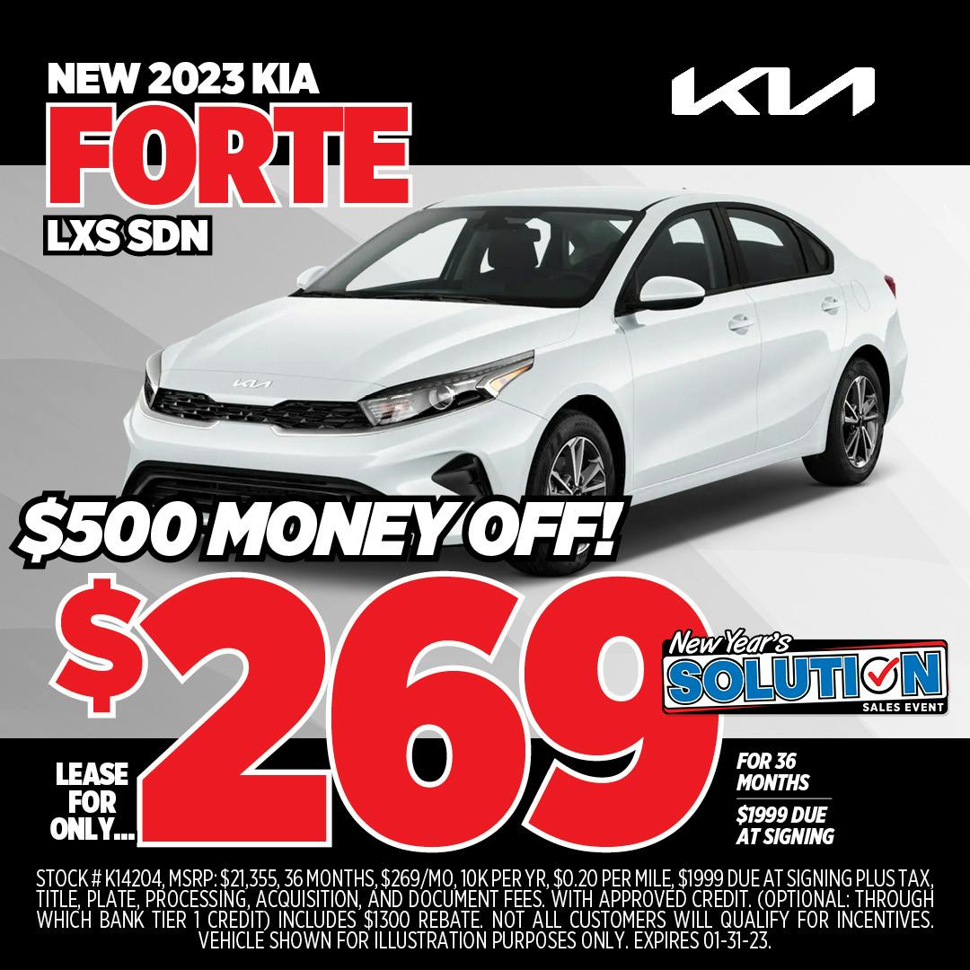 $269/Month Lease – 2023 Kia Forte LXS SDN | Jim Shorkey Kia Wexford