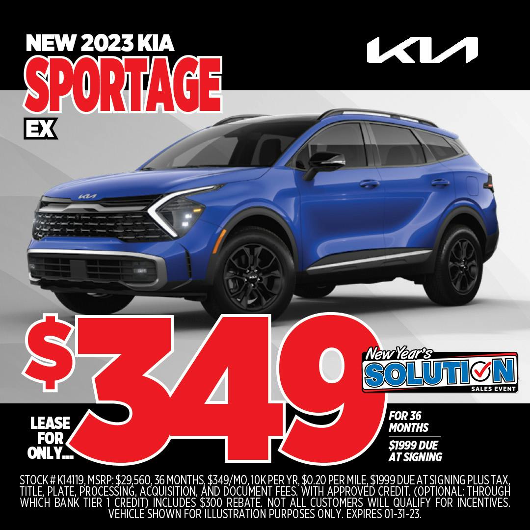 $349/Month Lease – 2023 Kia Sportage Ex | Jim Shorkey Kia Wexford