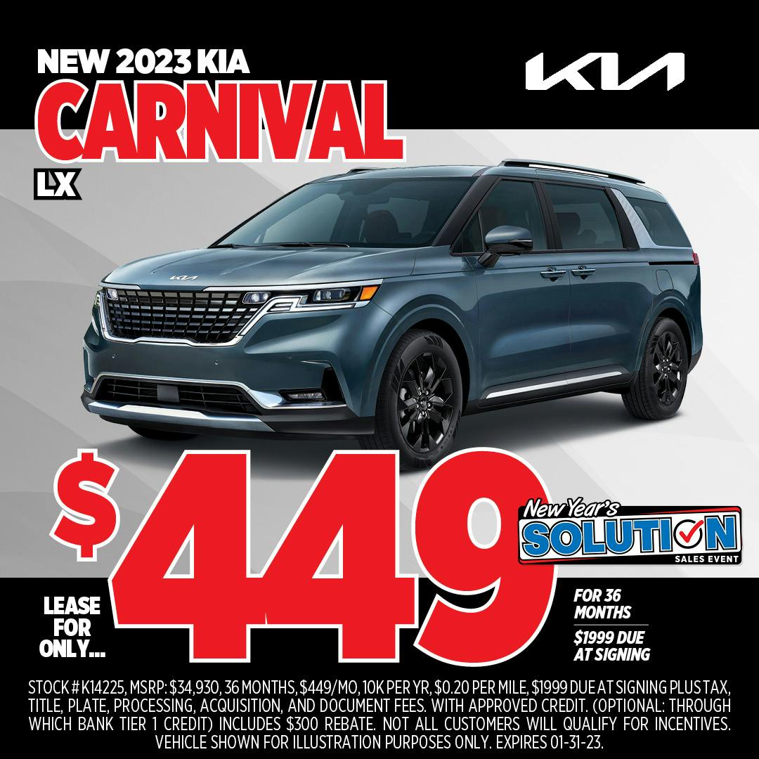 $449/Month Lease – 2023 Kia Carnival LX | Jim Shorkey Kia Wexford