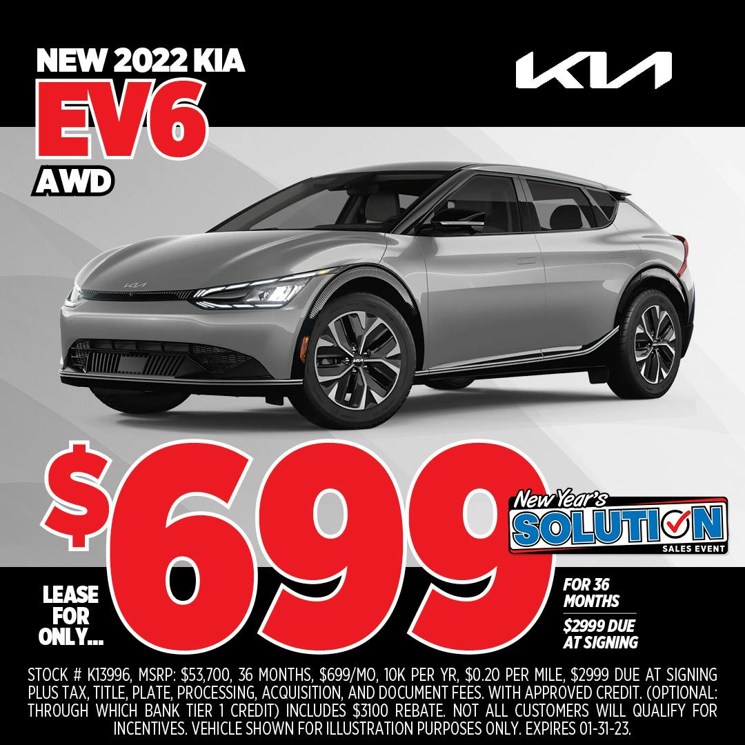 $699/Month Lease – 2022 Kia EV6 AWD | Jim Shorkey Kia Wexford