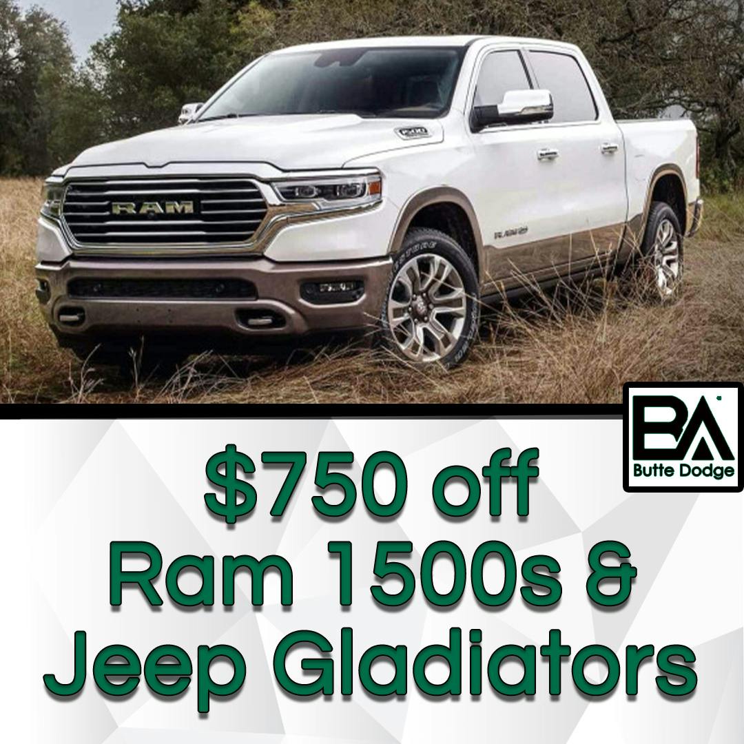 $750 off Ram & Jeep Gladiator