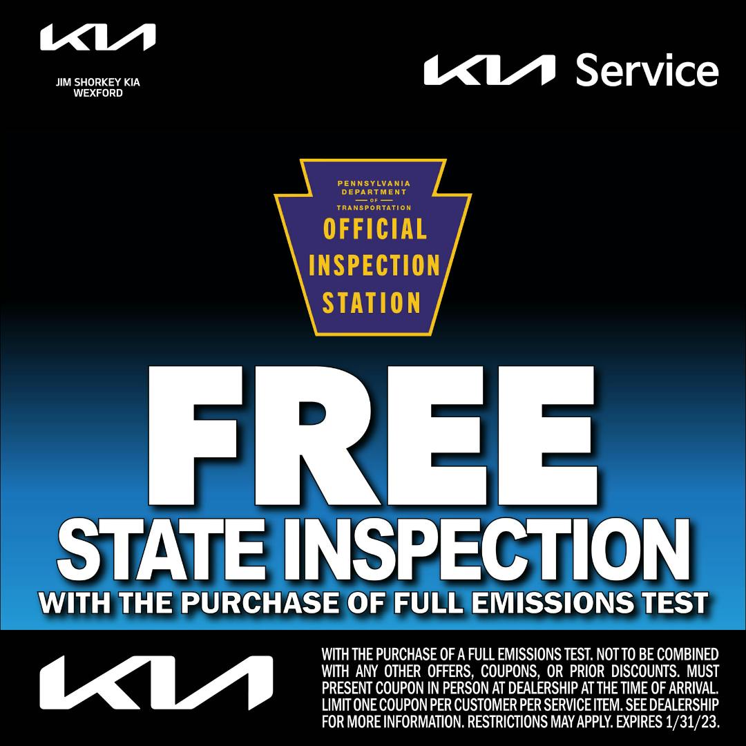 Free State Inspection | Jim Shorkey Kia Wexford