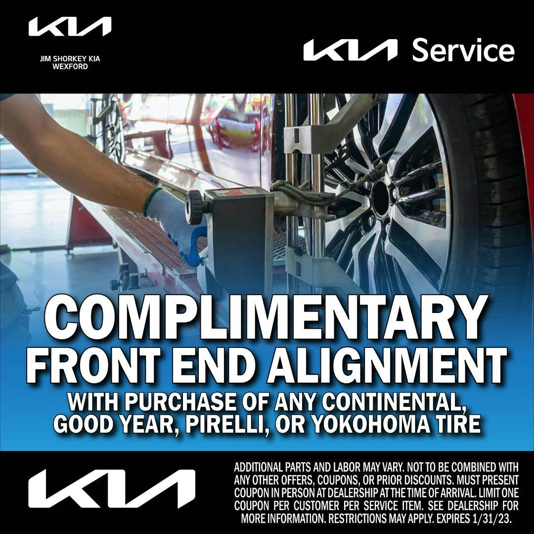 Complimentary Front End Alignment | Jim Shorkey Kia Wexford