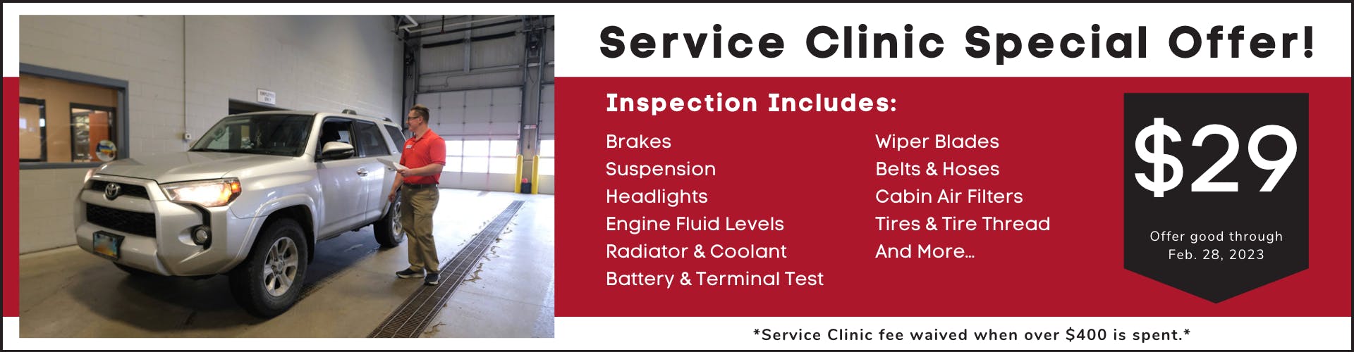 2New Service Clinic Special Offer