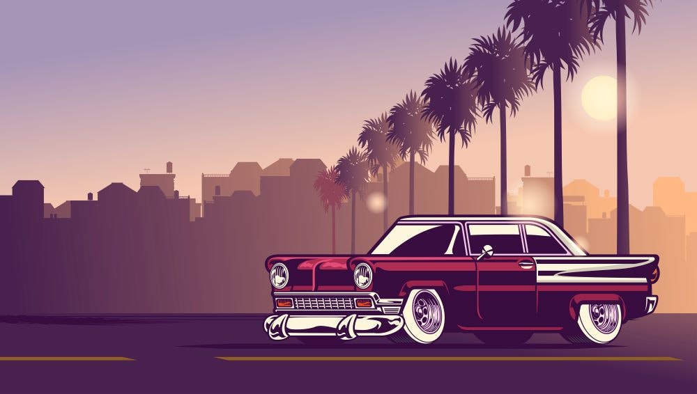 Classic car graphic