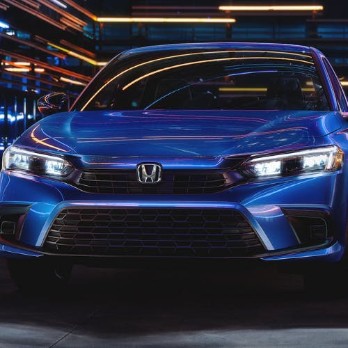 blue 2023 civic front blue 2023 civic front