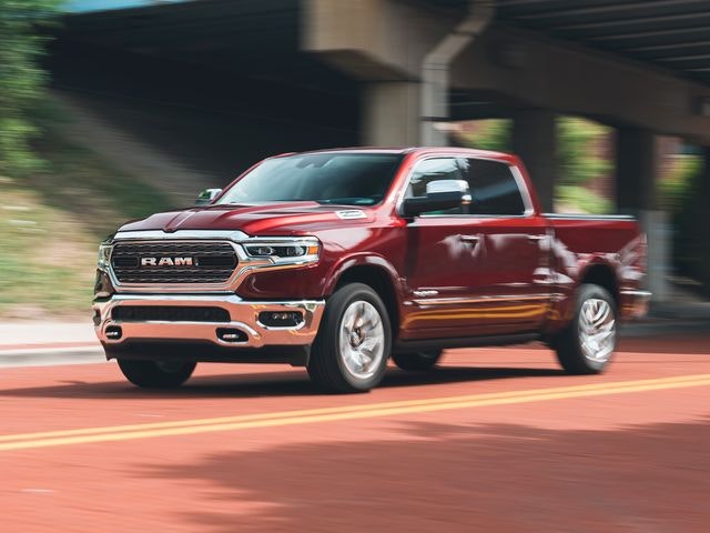 2022 Ram 1500 driving down a highway