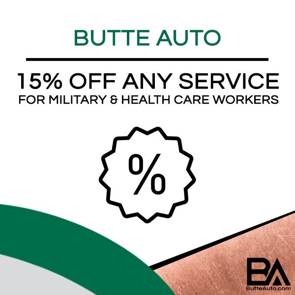 15% off any service for Military & Health Care workers | Butte Toyota