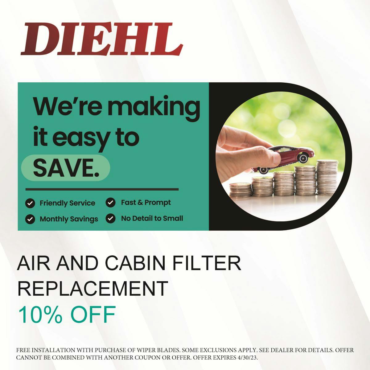 Air and Cabin Filter Replacement | Diehl Mitsubishi of Massillon