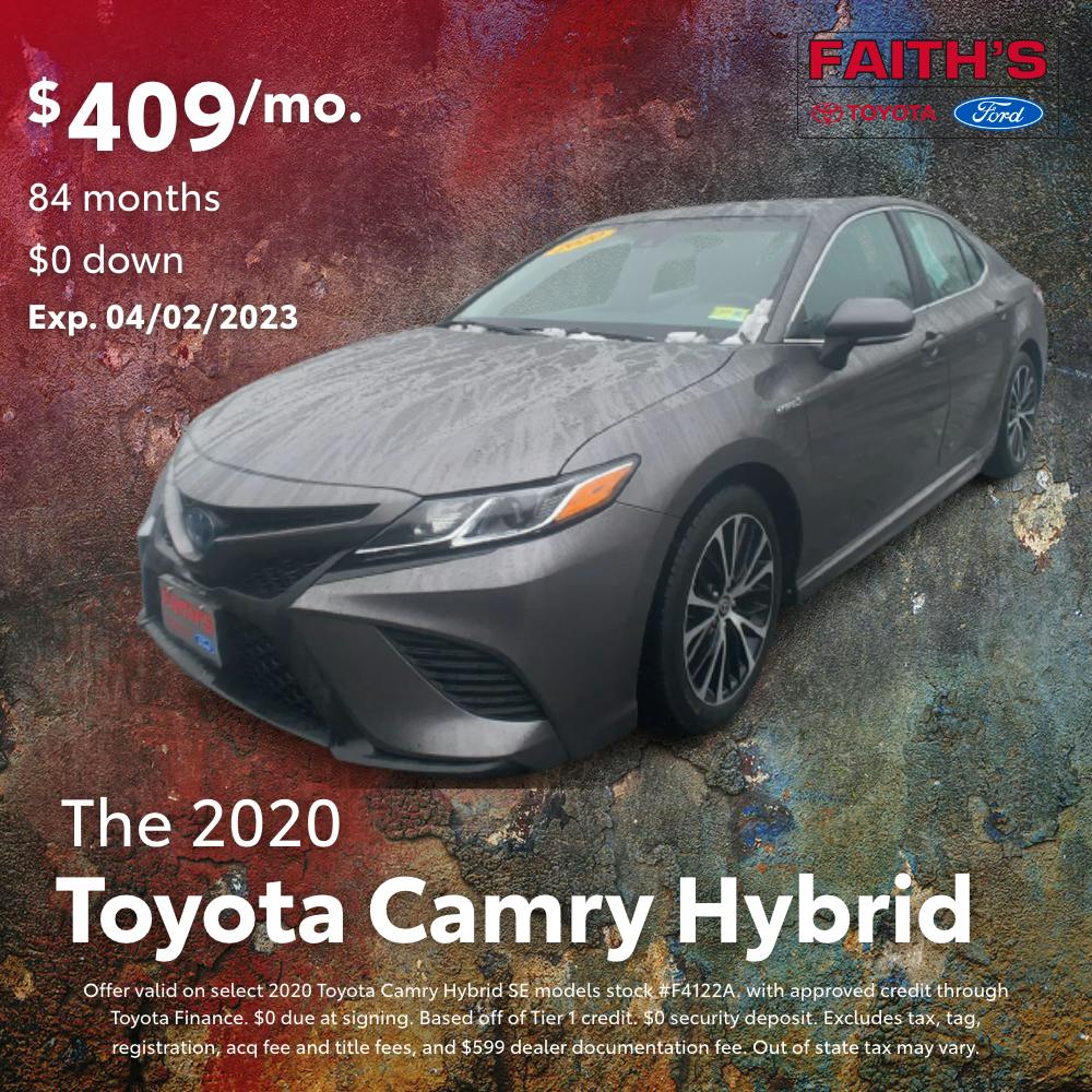 2020 Toyota Camry Hybrid Purchase Offer | Faiths Toyota