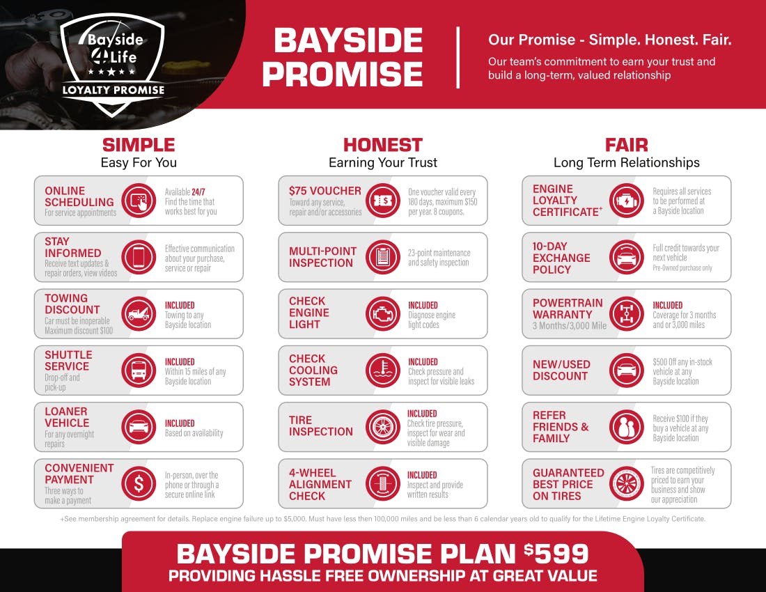 Bayside Promise - Simple. Honest. Fair