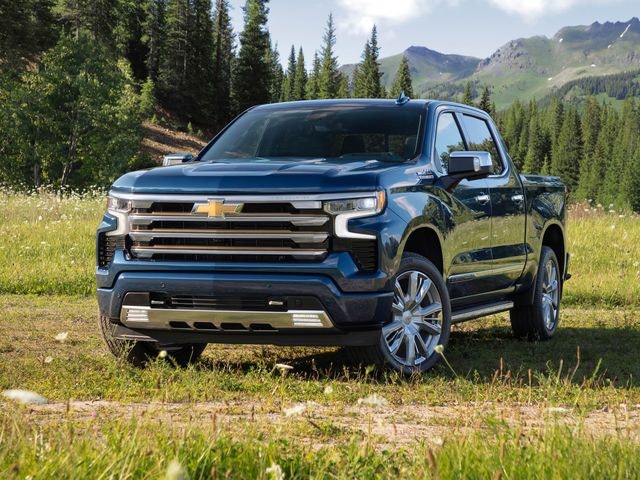 2022 Chevy Silverado parked in the woods