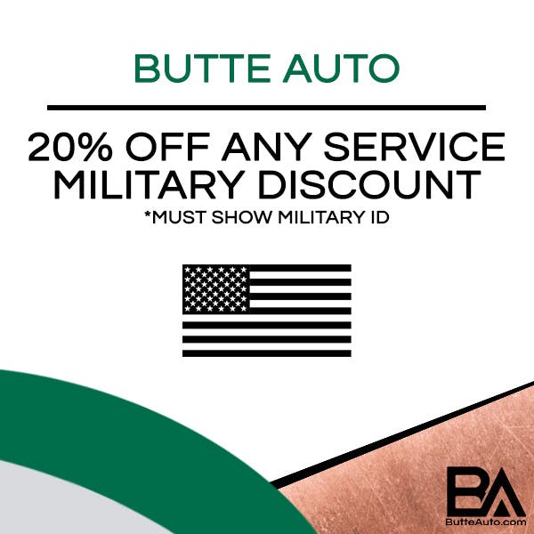 20% off Any Service Military Discount | Butte Auto Group