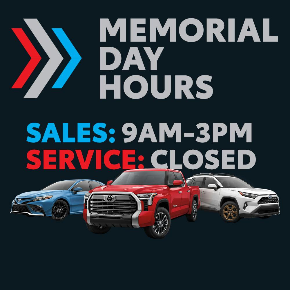 Memorial Day Hours