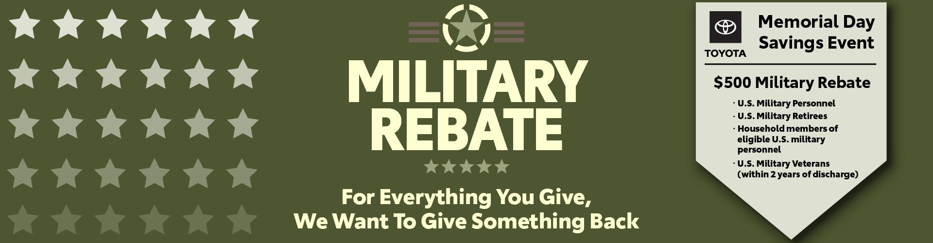 Military Rebate