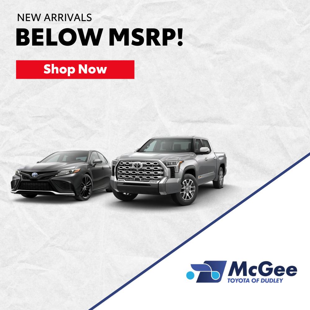 New Vehicles Below MSRP