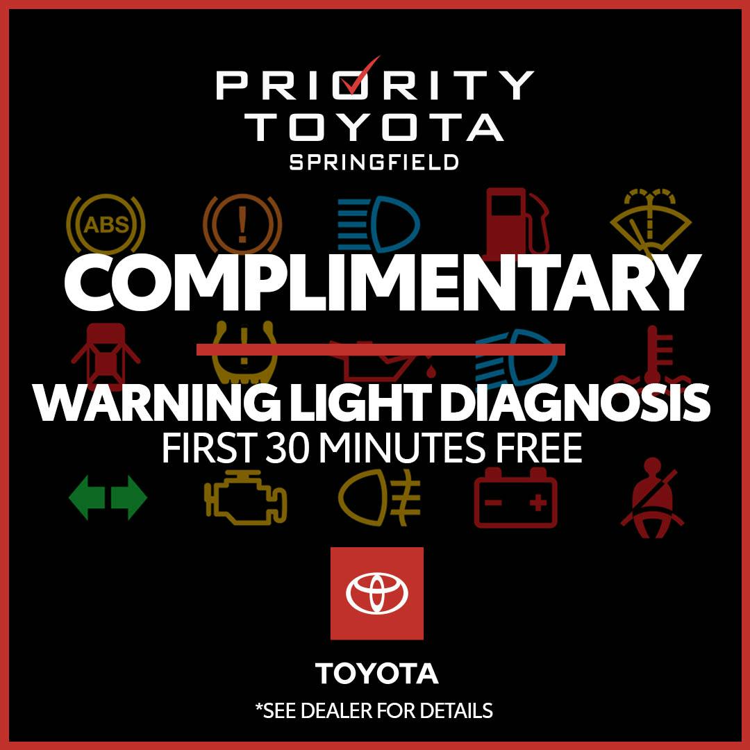 COMPLIMENTARY WARNING LIGHT DIAGNOSIS | Priority Toyota Springfield